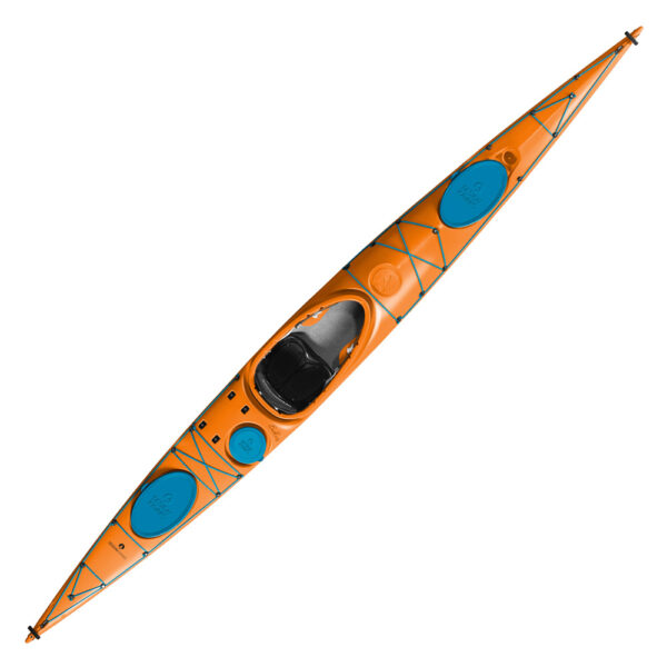 designkayaks endless model sea kayak top view color juicy orange