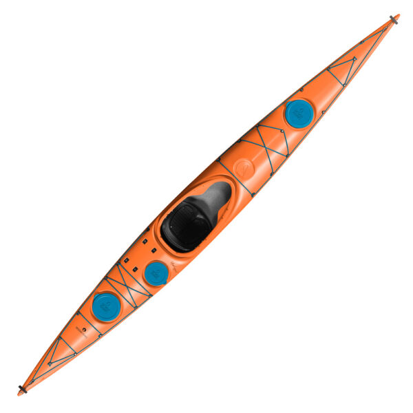 designkayaks unplugged modelo kayak de mar vista superior color naranja jugoso