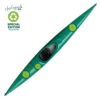 designkayaks unplugged recycled sustainable model sea kayak top view color racing green