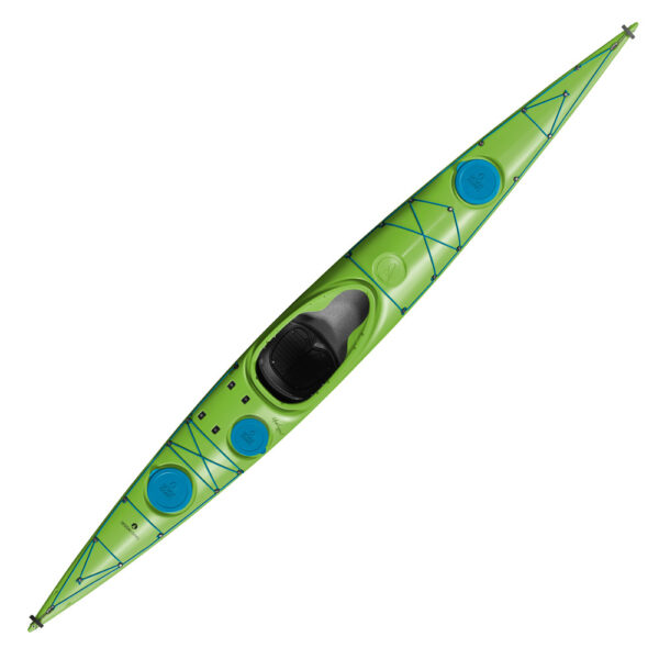 designkayaks unplugged modelo kayak de mar vista superior color verde primavera